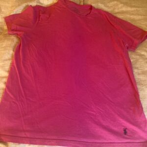 Polo Ralph Lauren Mens Pink Jersey Crewneck Classic Fit T Shirt. Size M.
